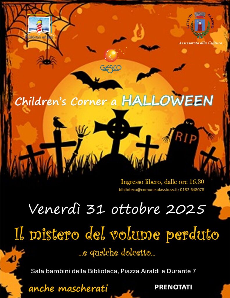 CS – In arrivo Halloween alla Biblioteca di Alassio con “Il mistero del volume perduto”