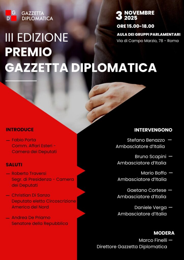 Premio Gazzetta Diplomatica – Lunedì alle 15 diretta webtv
