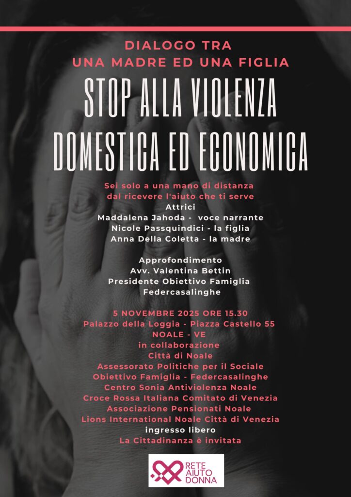 Giornata Mondiale contro la Violenza nei confronti delle Donne “Dialogo tra una madre e una figlia” 5 novembre