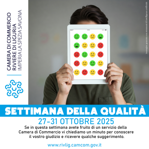 La “Settimana della qualità” in Camera di Commercio Riviere di Liguria – Imperia La Spezia Savona dal 27 al 31 ottobre 2025