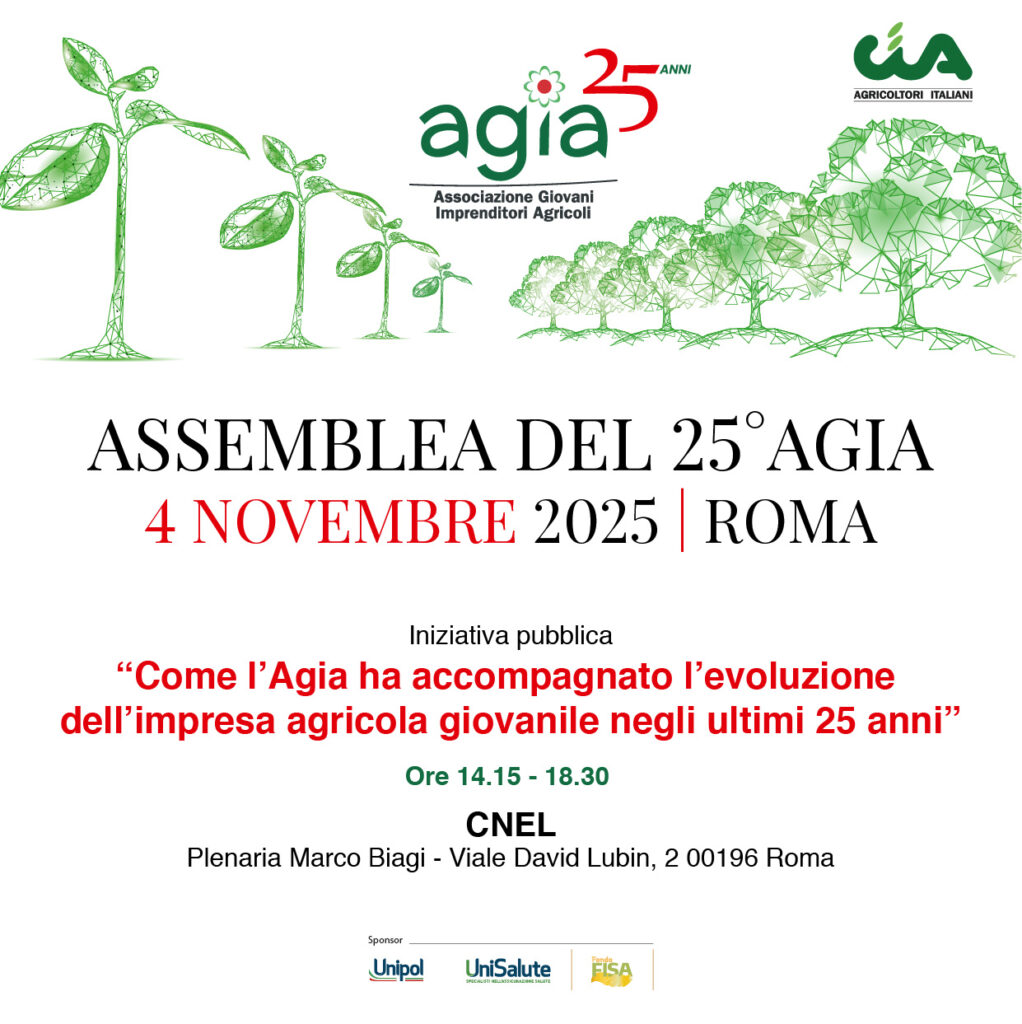 INVITO STAMPA – Agia-Cia compie 25 anni. Assemblea al CNEL su traguardi e sfide | Roma, martedì 4 novembre ore 14:30