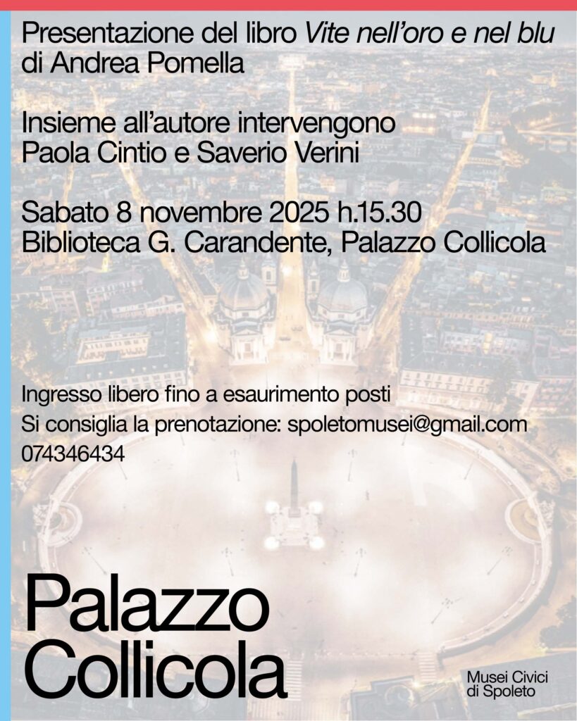 Presentazione del libro di Andrea Pomella edito da Einaudi. Sabato 8 novembre a Palazzo Collicola