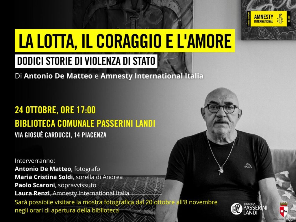 “La lotta, il coraggio e l’amore”. Alla Passerini Landi la mostra di Amnesty International