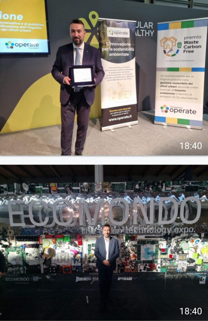 CS RIFIUTI, CAMPITELLI (FDI) RITIRA A RIMINI PREMIO PER REGIONE ABRUZZO