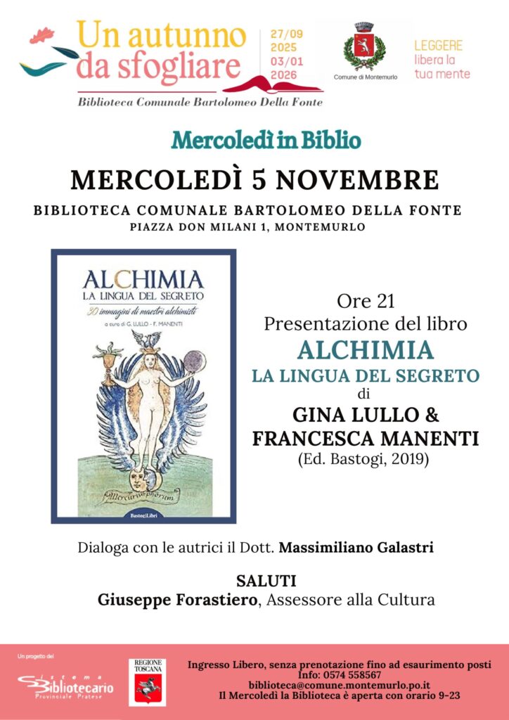 Mercoledì in biblio, domani la presentazione del libro “Alchimia, la lingua del segreto”