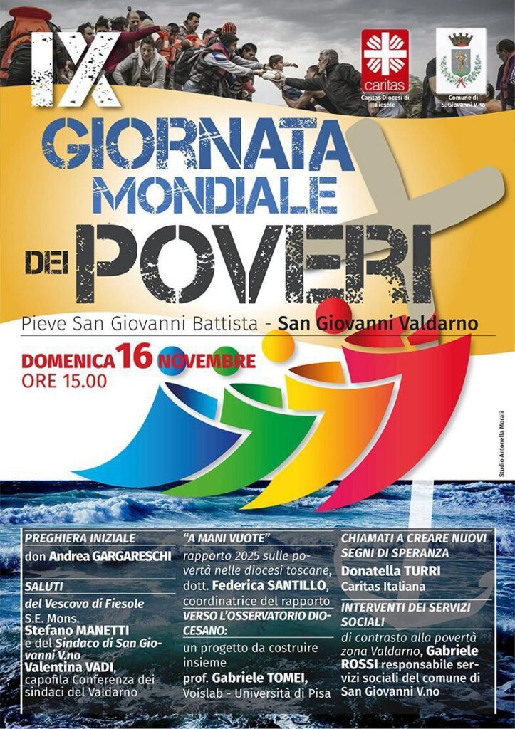 San Giovanni Valdarno ospita il convegno diocesano per la IX Giornata Mondiale dei Poveri