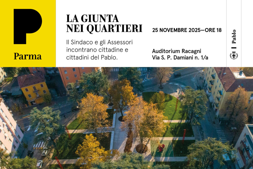 Invito stampa 25 novembre – La Giunta nei Quartieri – Pablo. Martedì 25 novembre, ore 18:00 – Auditorium Racagni
