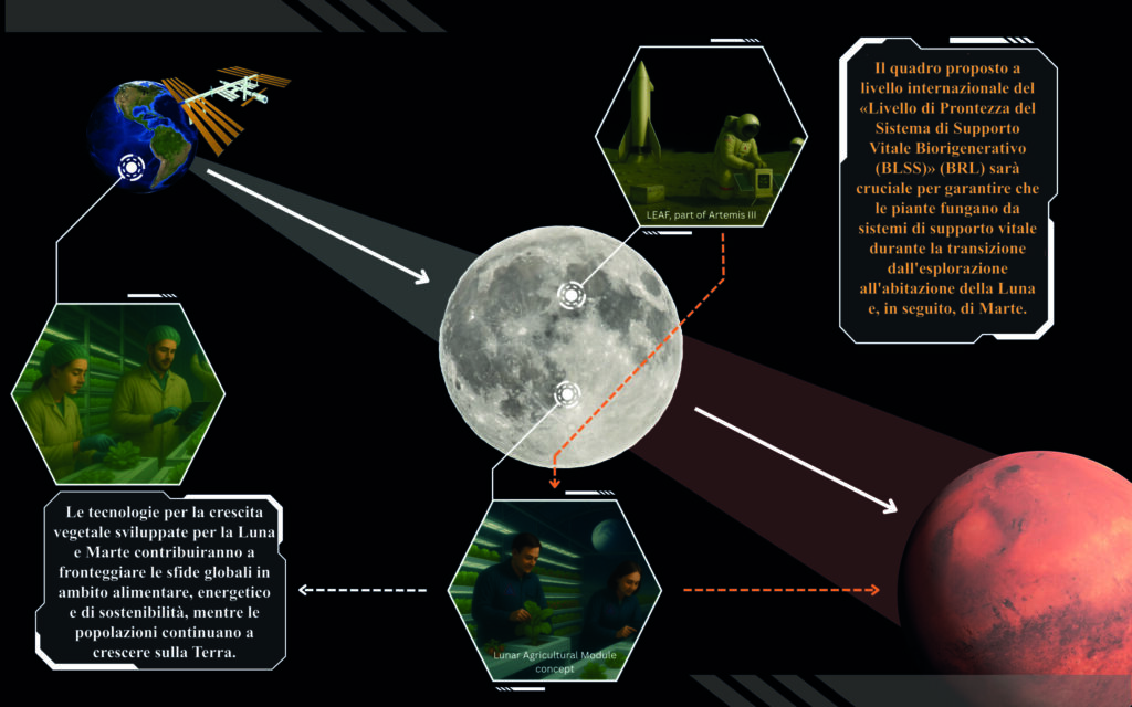 COMUNICATO STAMPA – UN FUTURO PIÙ VERDE PER LA TERRA ATTRAVERSO LA RICERCA SULL’ESPLORAZIONE SPAZIALE – Un consorzio globale di oltre 40 scienziati provenienti da 11 paesi, tra cui il Prof. Massimo Maffei dell’Università di Torino, e sette agenzie spaziali ha sviluppato una nuova roadmap per le scoperte in scienze vegetali e tecnologia necessarie a rendere possibile una vita umana a lungo termine sulla Luna e, in seguito, su Marte