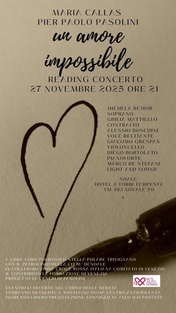 INVITO SPECIALE PER GLI AMANTI DELLA LIRICA: UN AMORE IMPOSSIBILE GIOVEDI’ 27 NOVEMBRE ORE 21.00