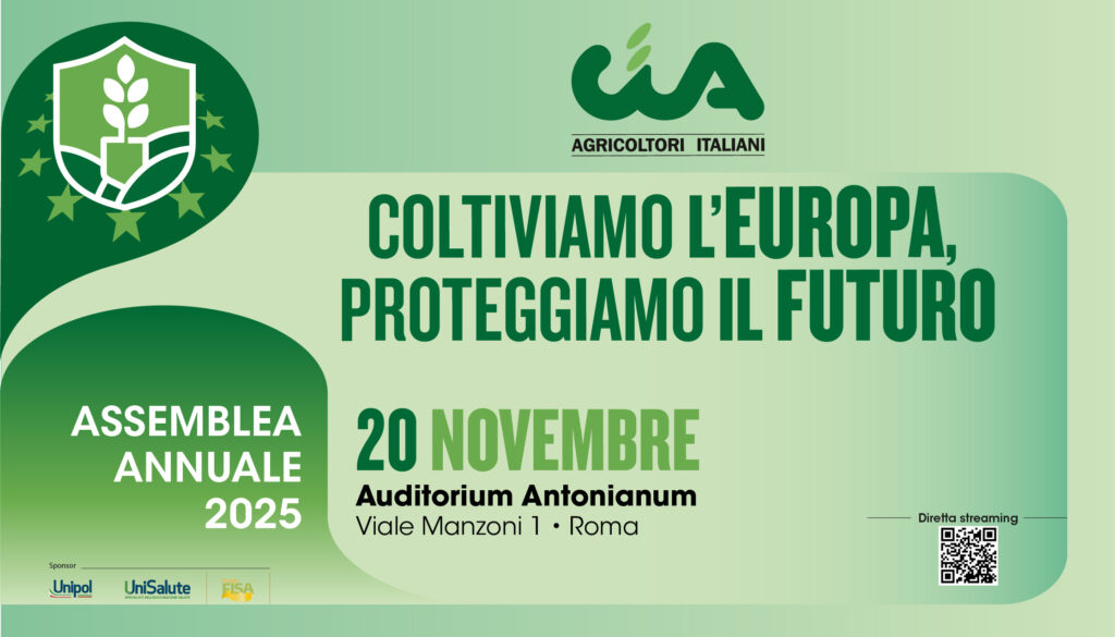 INVITO STAMPA – “Coltiviamo l’Europa, proteggiamo il Futuro”. A Roma domani, 20 novembre, l’Assemblea annuale di Cia