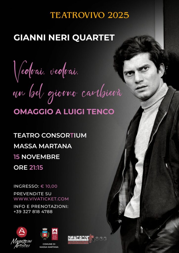 STAGIONE TEATROVIVO 2025 – TEATRO CONSORTIUM DI MASSA MARTANA – OMAGGIO A LUIGI TENCO