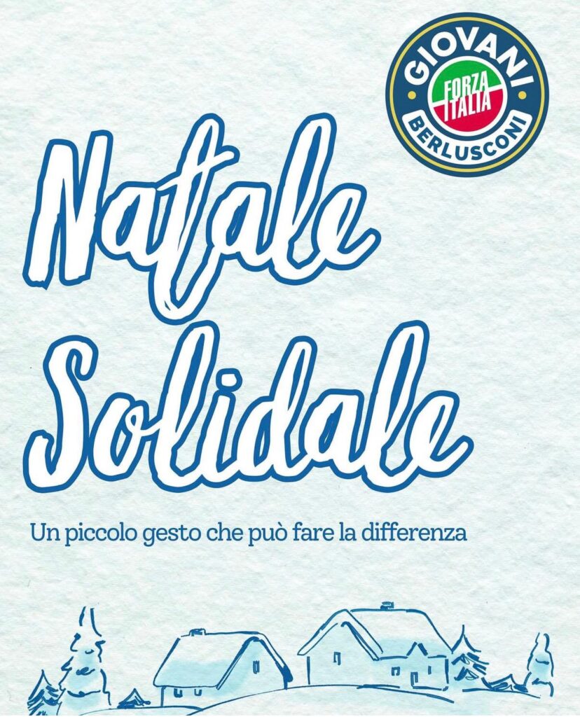 Solidarietà: Leoni, Forza Italia Giovani lancia “Natale Solidale”, un mese di raccolta alimentare in tutta Italia
