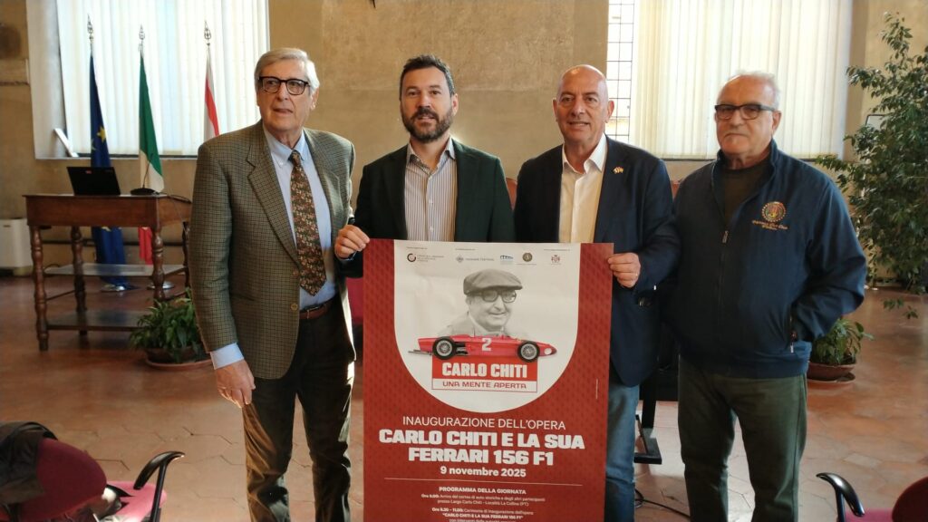 Pistoia celebra Carlo Chiti: domenica a La Collina l’inaugurazione dell’opera dedicata all’ingegnere pistoiese simbolo dell’automobilismo italiano