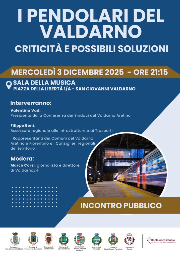 Pendolari del Valdarno: criticità e possibili soluzioni. Incontro pubblico con l’assessore regionale ai trasporti e alle infrastrutture Filippo Boni
