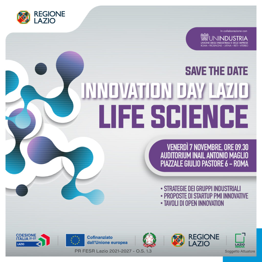 Invito Stampa – Innovation Day Life Science – venerdì 7 novembre 2025 ore 9:30