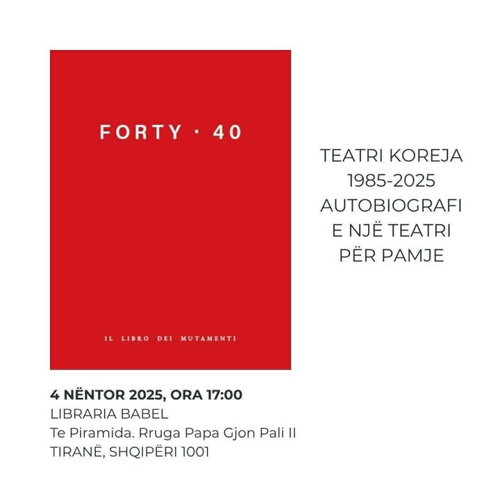 4.11.2025 ore 17:00 Libraria Babel – Presentazione libro Forty.40