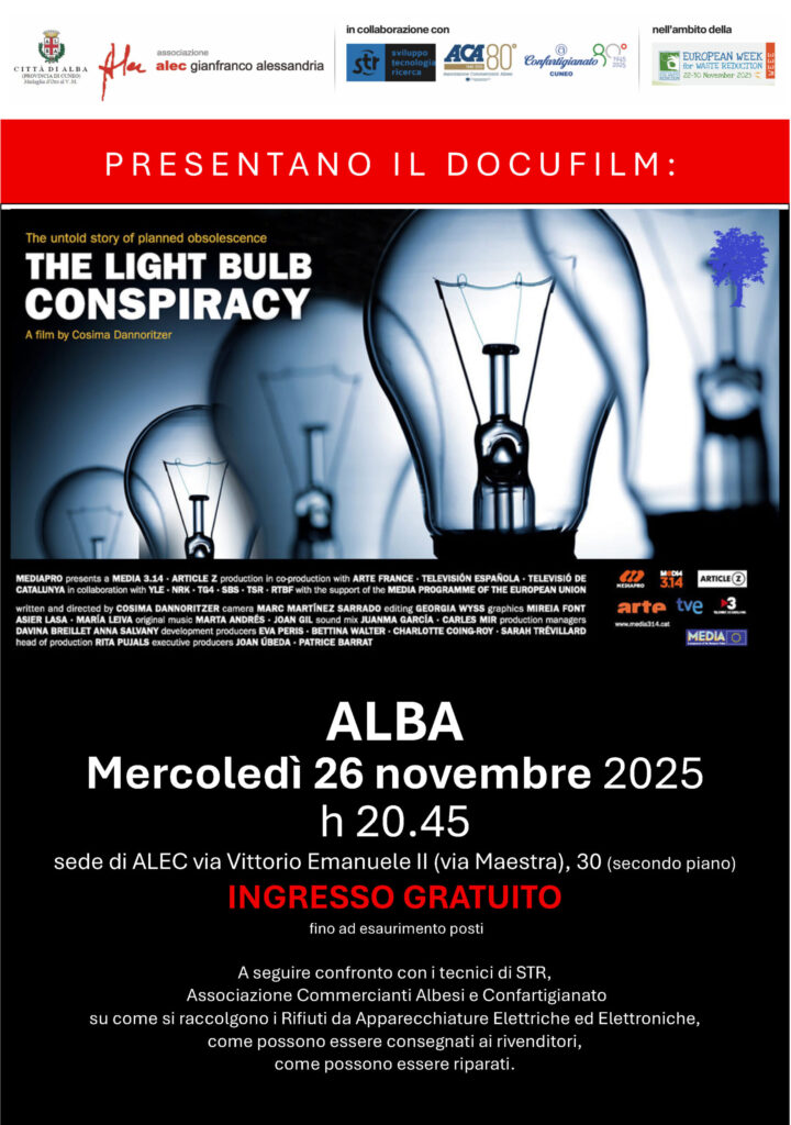 Alba aderisce alla Settimana Europea per la Riduzione dei Rifiuti 2025