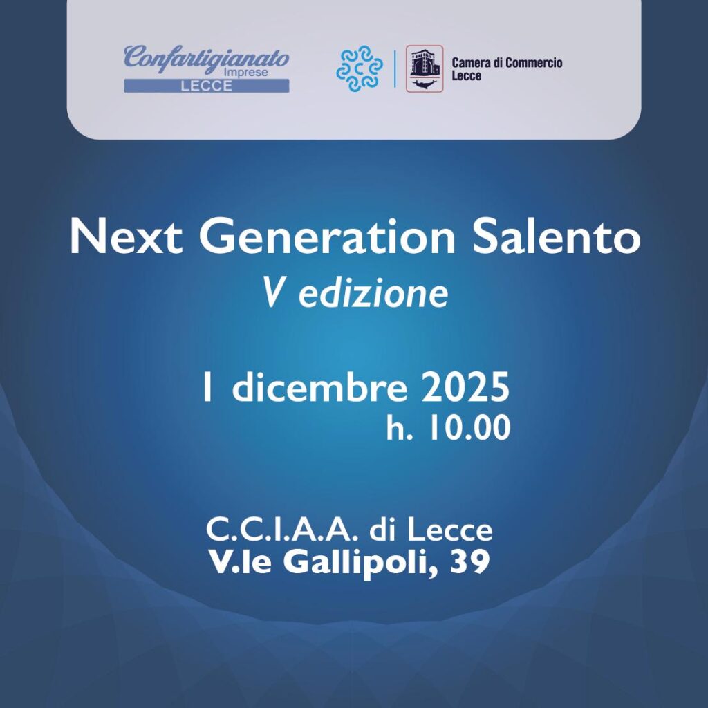 Presentazione report “Next Generation Salento Experience” e premiazione Concorso di Idee | 1 dicembre, ore 10