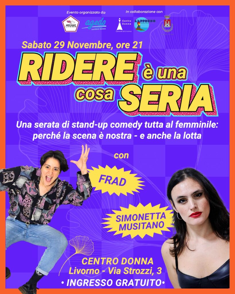 “Ridere è una cosa seria: perché la scena è nostra – e anche la lotta” con Simonetta Musitano e Frad