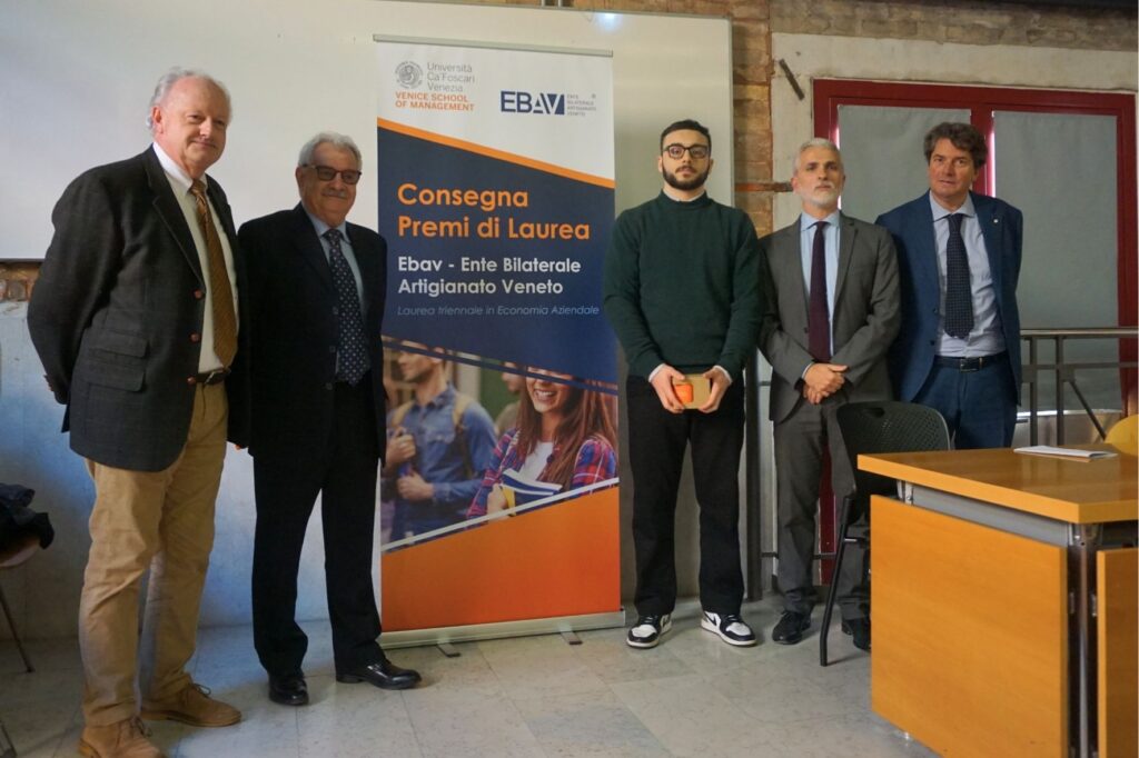 La Venice School of Management dell’Università Ca’ Foscari Venezia e EBAV assegnano il primo Premio di Laurea triennale sul welfare del settore artigiano Veneto