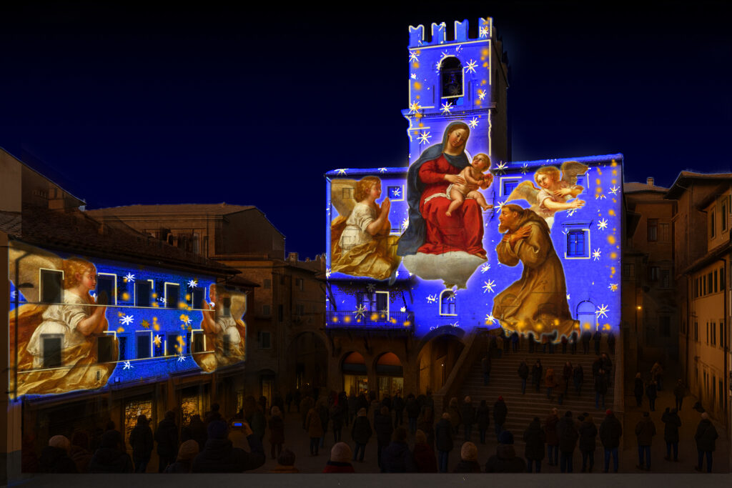 Natale a Cortona, un mese di eventi e attrazioni. Giochi di luce dedicati a San Francesco e la Sky Tower