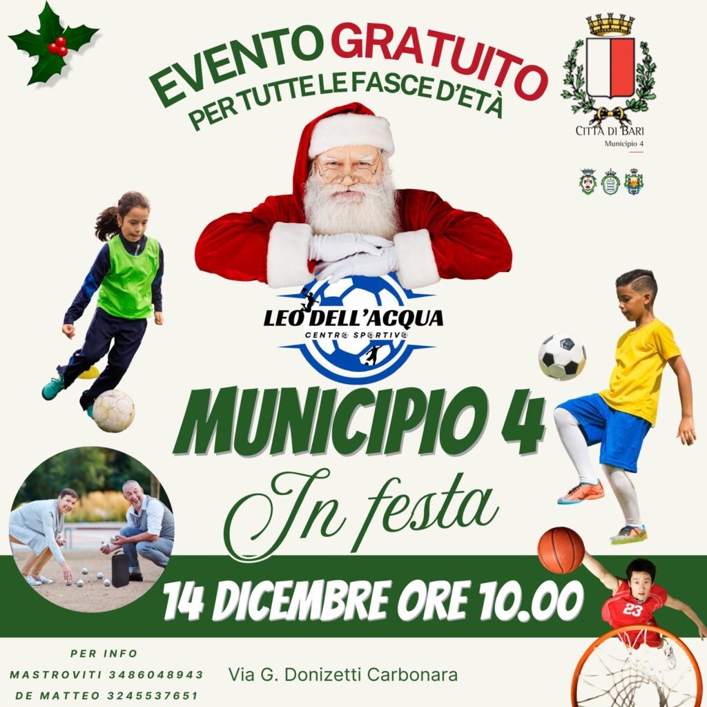 IL COMUNE COMUNICA – “Municipio IV in festa”: domani a Carbonara nuovo appuntamento con la manifestazione sportiva aperta a tutti