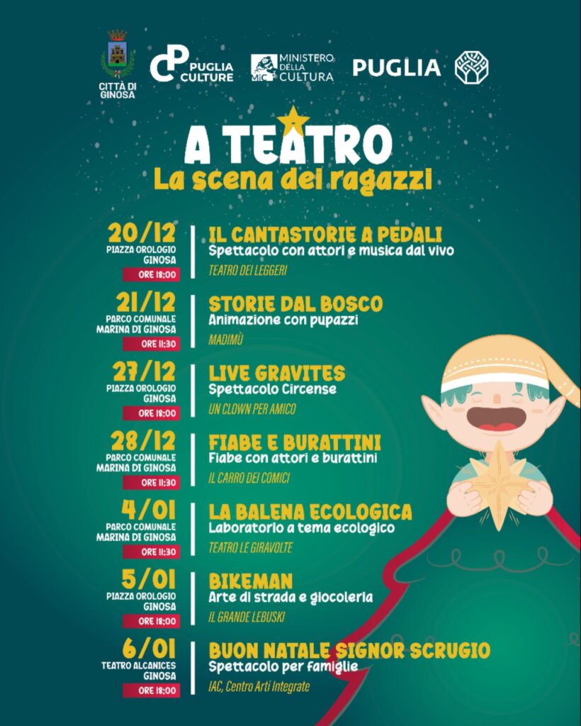 CS – Ginosa (TA) la magia del teatro arriva in città con “La Scena dei Ragazzi”