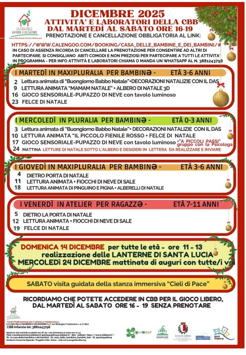 IL COMUNE COMUNICA – al via il programma di eventi solidali natalizi promosso dall’assessorato al Welfare per bambini, famiglie e anziani