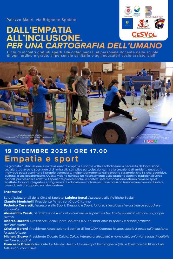 CS_“Dall’empatia all’inclusione. Per una cartografia dell’umano. Empatia e sport”