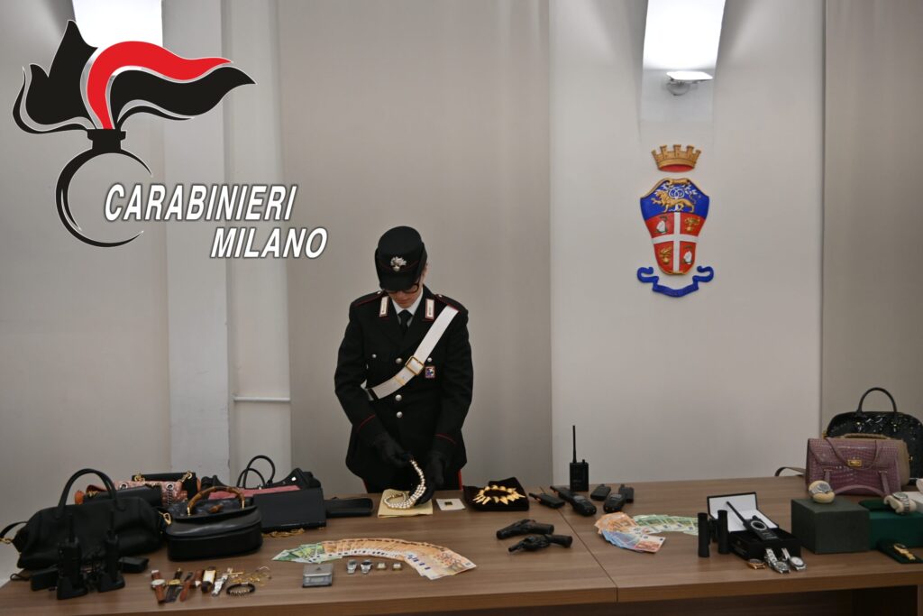 CARABINIERI: MILANO, 21 MISURE CAUTELARI PER ASSOCIAZIONE PER DELINQUERE, FURTI AD ANZIANI E RICICLAGGIO.