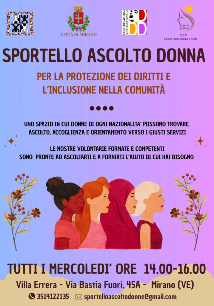 Venerdì 12 dicembre presentazione dello Sportello Ascolto Donna