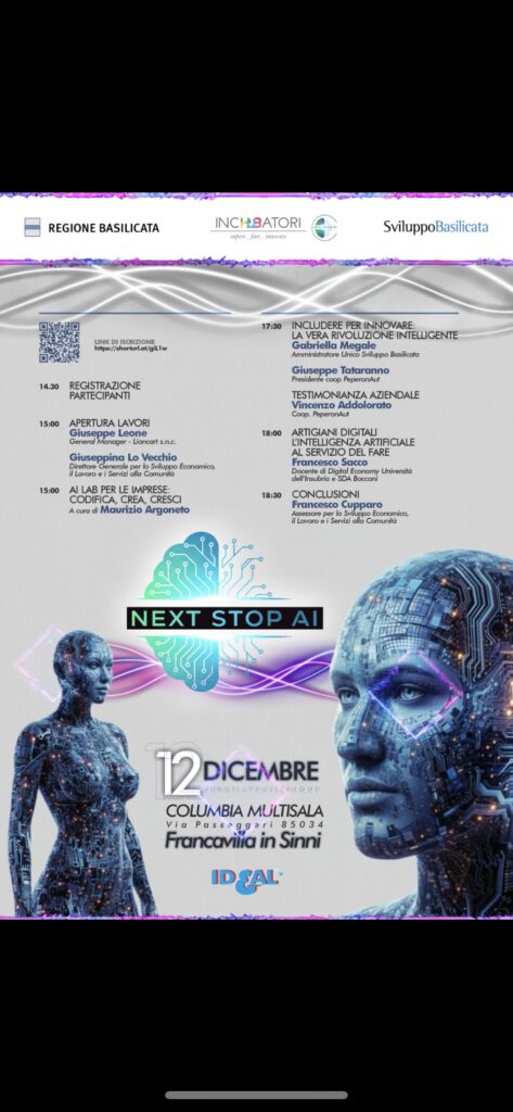 𝑰𝑨: incontro il 12 dicembre a Francavilla in Sinni