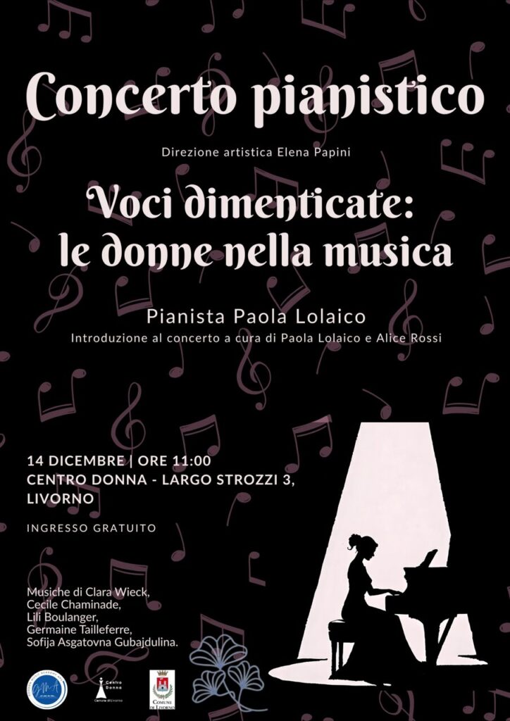 “Voci dimenticate: le donne nella musica”, concerto pianistico