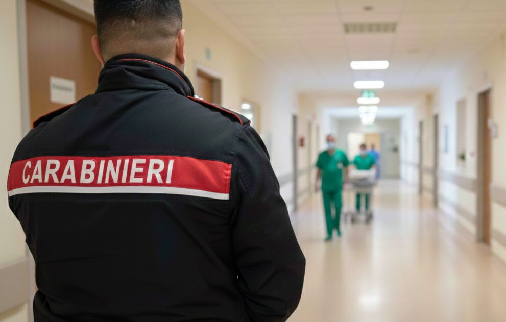 #CONTIENE FOTO# TENTATO OMICIDIO IN OSPEDALE: PAZIENTE DA IN ESCANDESCENZE E TENTA DI UCCIDERE IL COMPAGNO DI CAMERA, POI FERISCE I CARABINIERI INTERVENUTI, ARRESTATO.