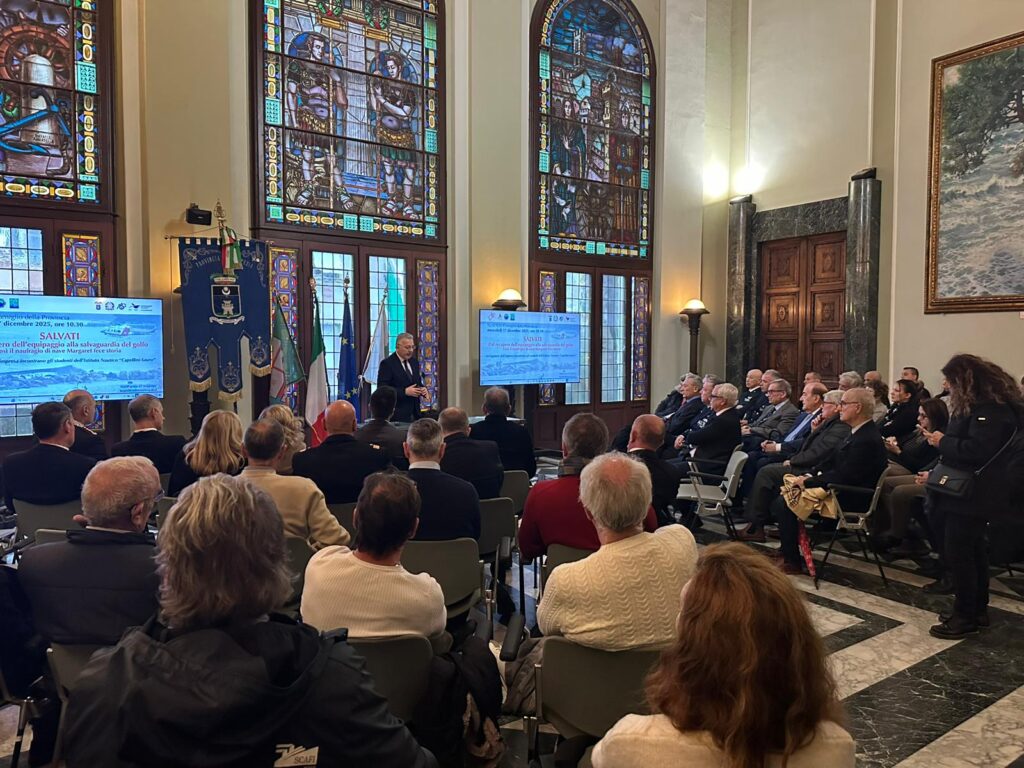 COMUNICATO STAMPA – PROVINCIA DELLA SPEZIA – SALVATI Oggi in Provincia la storia del naufragio di nave Margaret