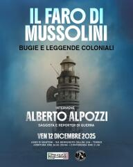 Torino,12 dicembre – Conferenza di Alpozzi all’Asso di Bastoni La storia della colonizzazione italiana nel decennale de “Il faro di Mussolini”, libro premio Hombres 2015