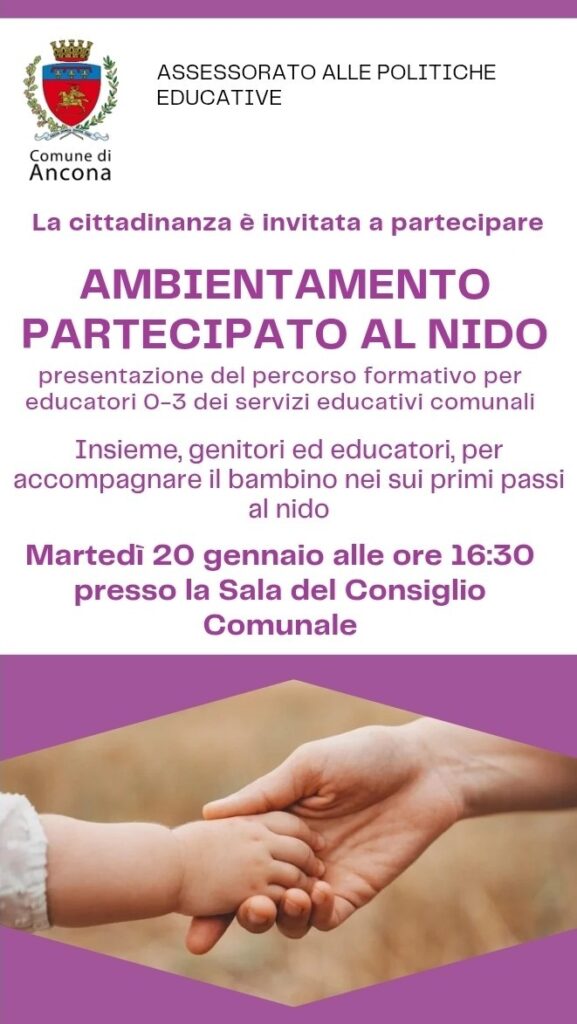 NUOVO PERCORSO DI AMBIENTAMENTO NEI NIDI – Comune di Ancona – Ufficio stampa