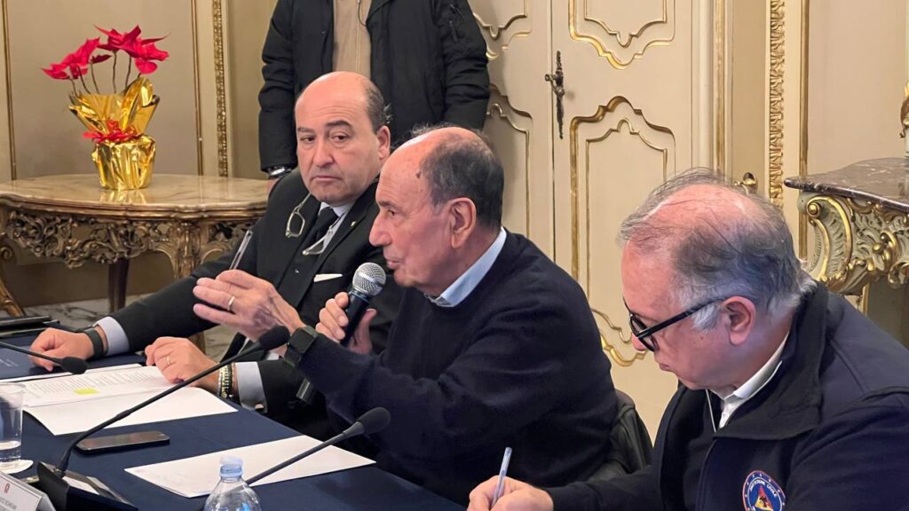 Maltempo, Schifani in Prefettura a Catania: «Dirigenti dovranno essere operativi sui territori per velocizzare procedure»