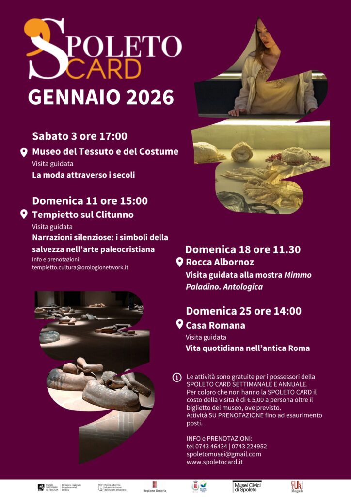 Spoleto: le visite di gennaio della Spoleto Card
