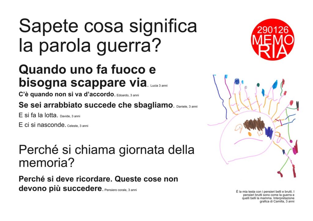 Il Giorno della Memoria visto dalle bimbe e dai bimbi della scuola d’infanzia Il Frassino