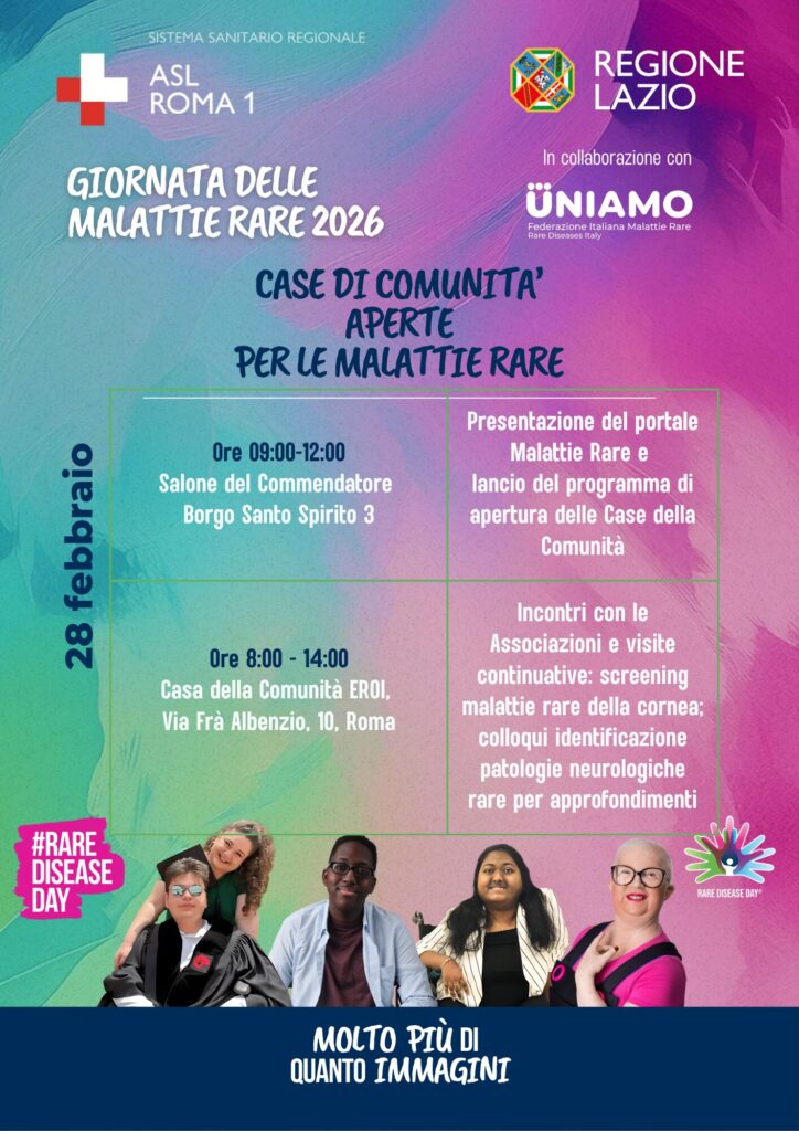 28 febbraio #UNIAMOleforze – ASL Roma 1 apre le porte alle malattie rare