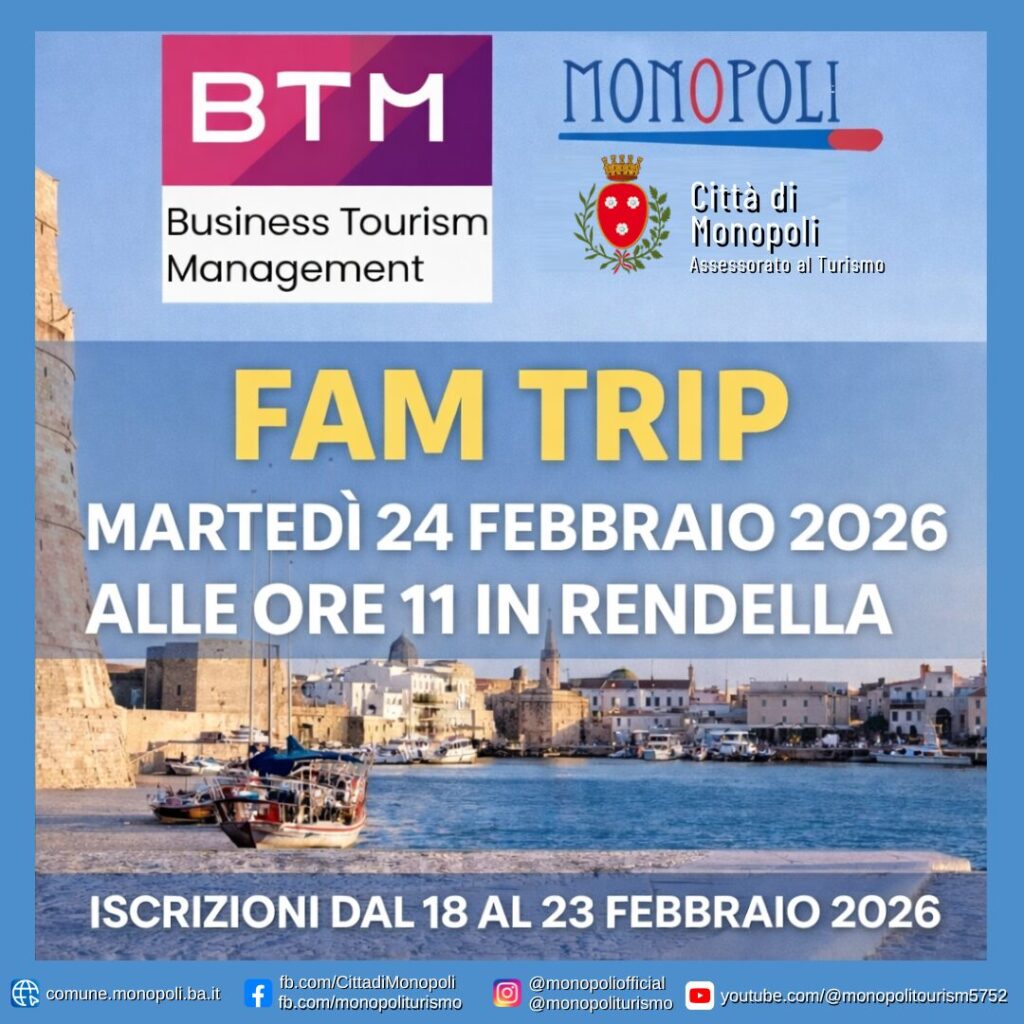 BTM Italia 2026: Monopoli ospita 40 buyers