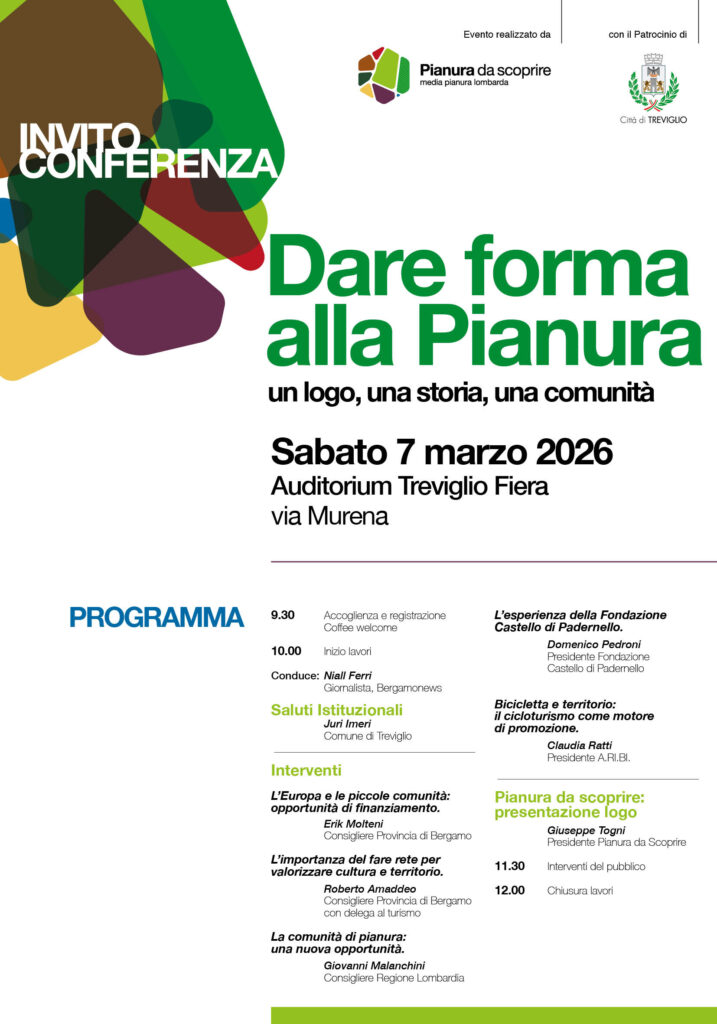 Invito alla conferenza “Dare forma alla Pianura” – 7 marzo 2026