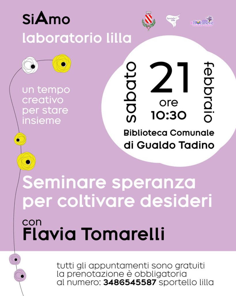 Comunicato Stampa “Disturbi del comportamento alimentare, prosegue l’impegno del Comune di Gualdo Tadino con lo Sportello Lilla”