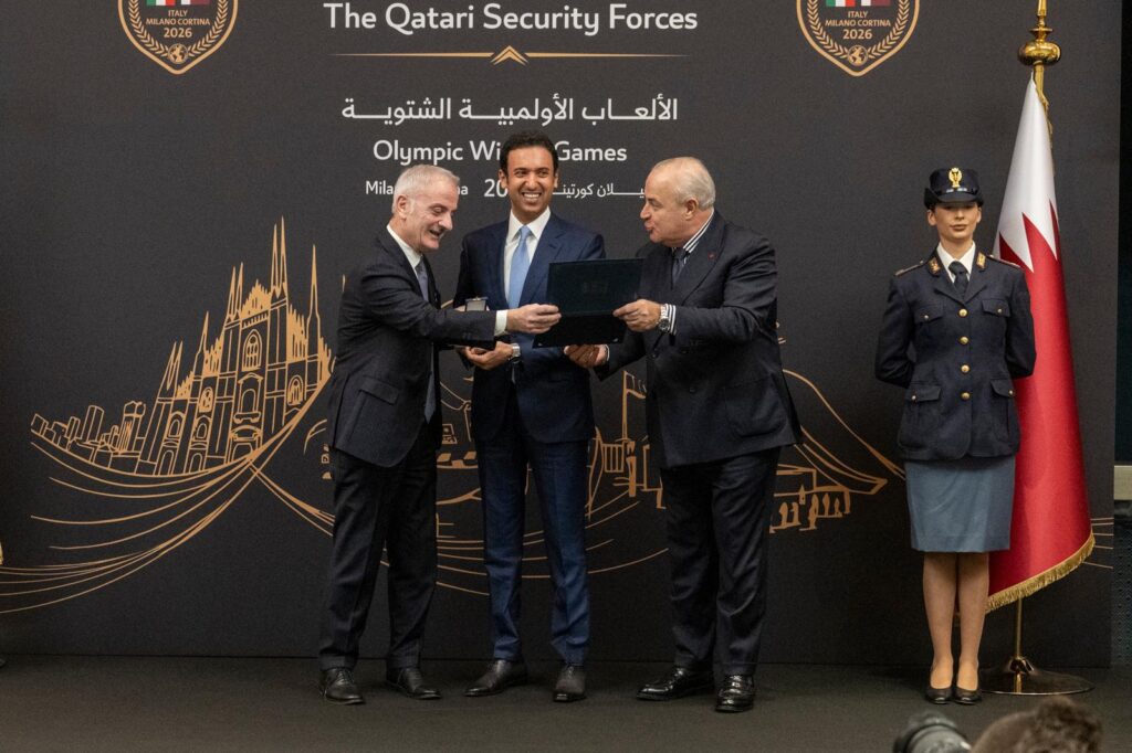 Polizia di stato : cerimonia di commiato alla task force del Qatar