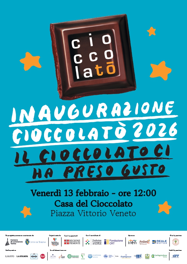 Inaugurazione CioccolaTò – DOMANI ven. 13 feb ore 12 – Piazza Vittorio