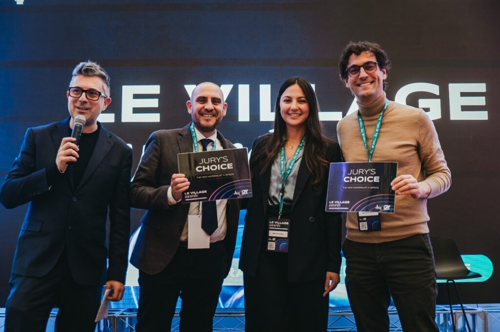 SOSTENIBILITA’ E INNOVAZIONE: MENZIONE SPECIALE AI LE VILLAGE AWARDS PER LA COLLABORAZIONE TRA GIPSOS E THE NEW MATERIALIST