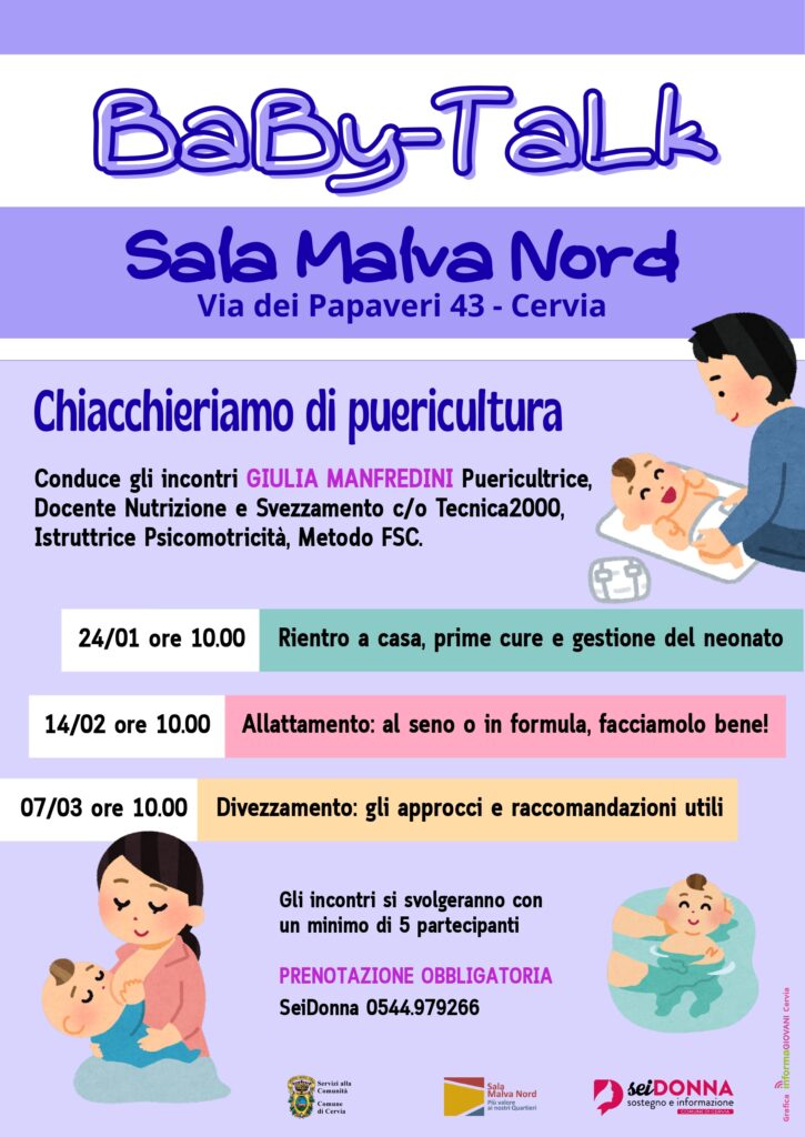 Comunicato stampa: Ultimo incontro del ciclo BABY TALK – 7 marzo 2026 ore 10.00 Sala Malva Nord