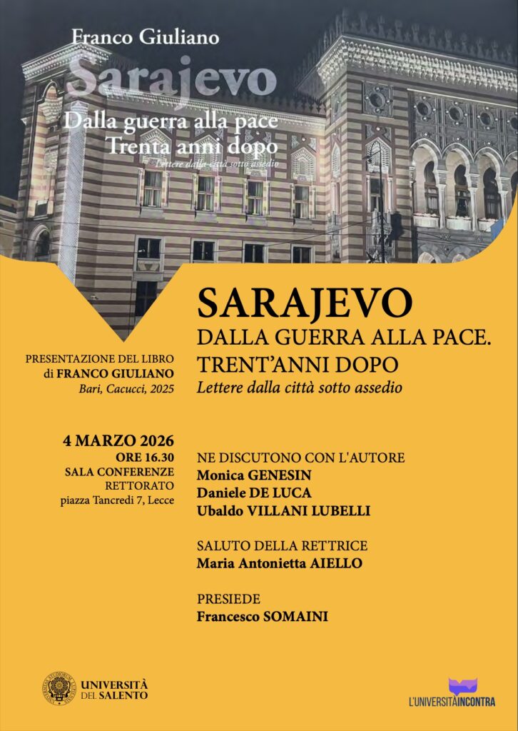 Sarajevo, trent’anni dopo: la presentazione del libro di Giuliano
