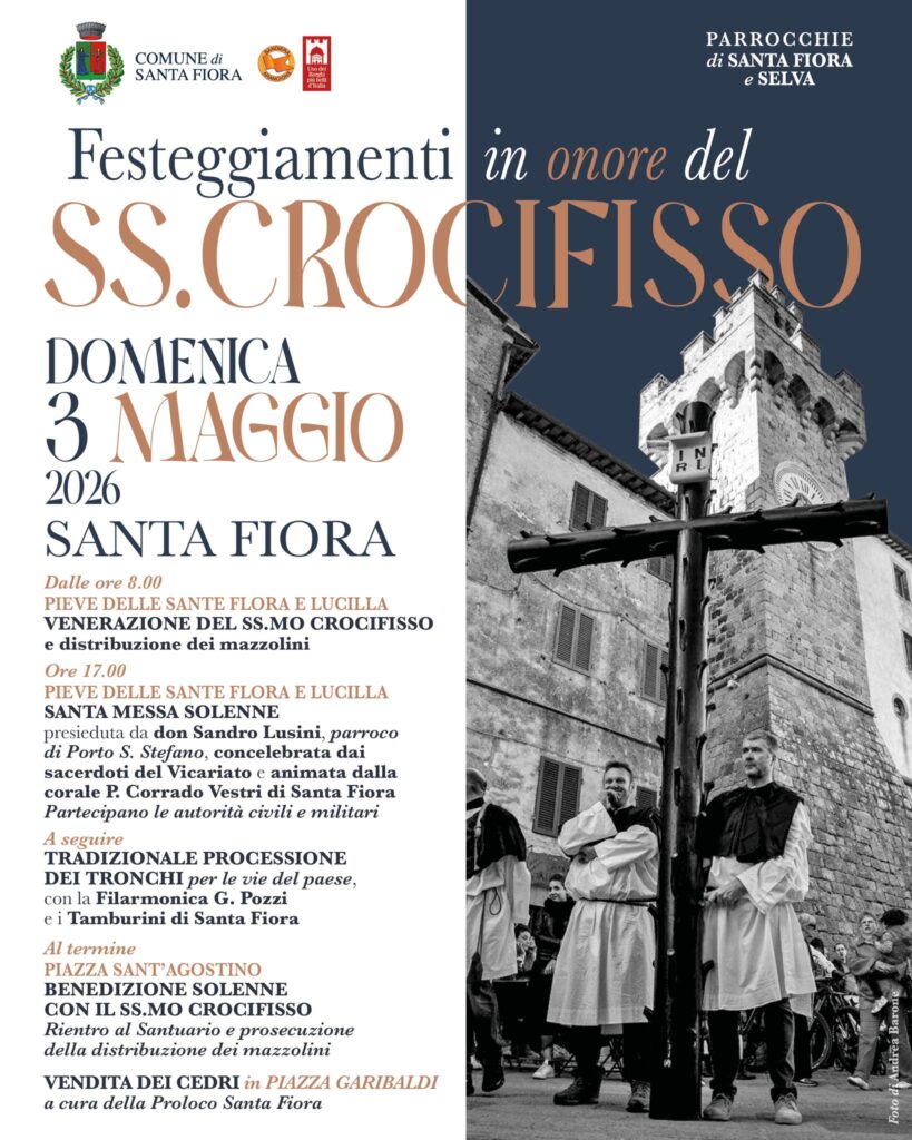 Domenica 3 maggio a Santa Fiora le celebrazioni del SS. Crocifisso